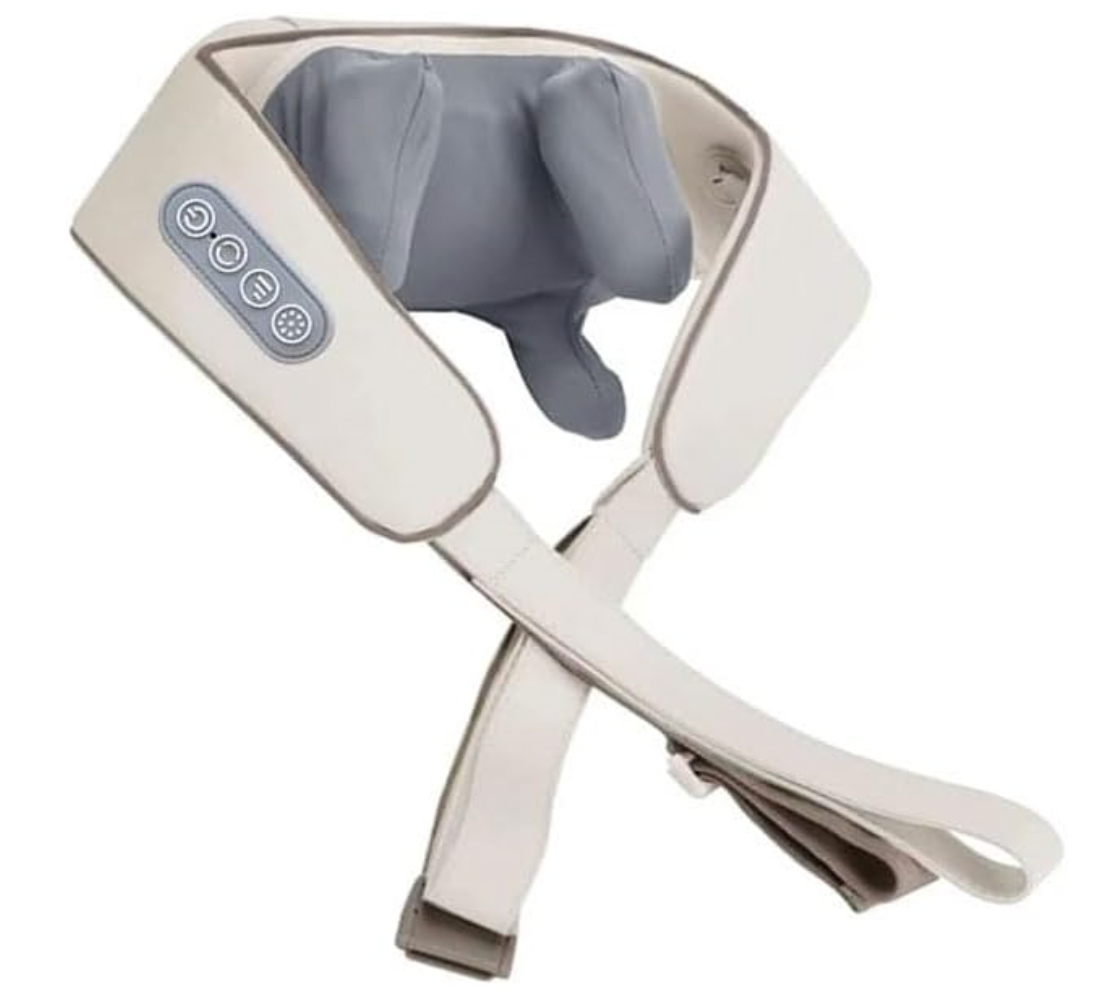 bdit accessori Massaggiatore Cervicale e Schiena Muscolare BodyEase 360, Shiatsu con Calore, 5 Posizioni Regolabili per Rilassamento Profondo