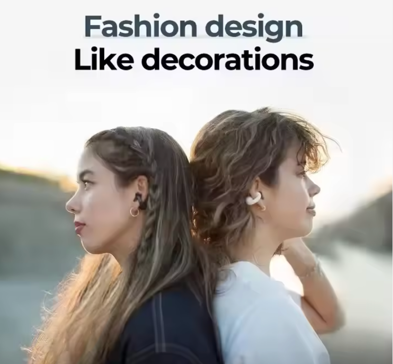 Auricolari Wireless Bluetooth 5.3 con Custodia di Ricarica — Cuffie In-Ear Stereo, ANC, Microfono, Touch, Waterproof IPX5 (Bianco/Nero/Rosa/Crema)