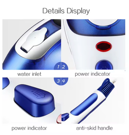 Ferro da Stiro a Vapore Portatile 1000W – Stiratrice Verticale e Orizzontale con Serbatoio 70ml