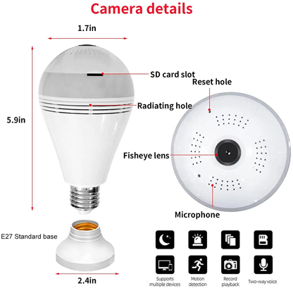 Smart Bulb Security Camera – Light Up & Protect Your Home - BDIT ACCESSORI