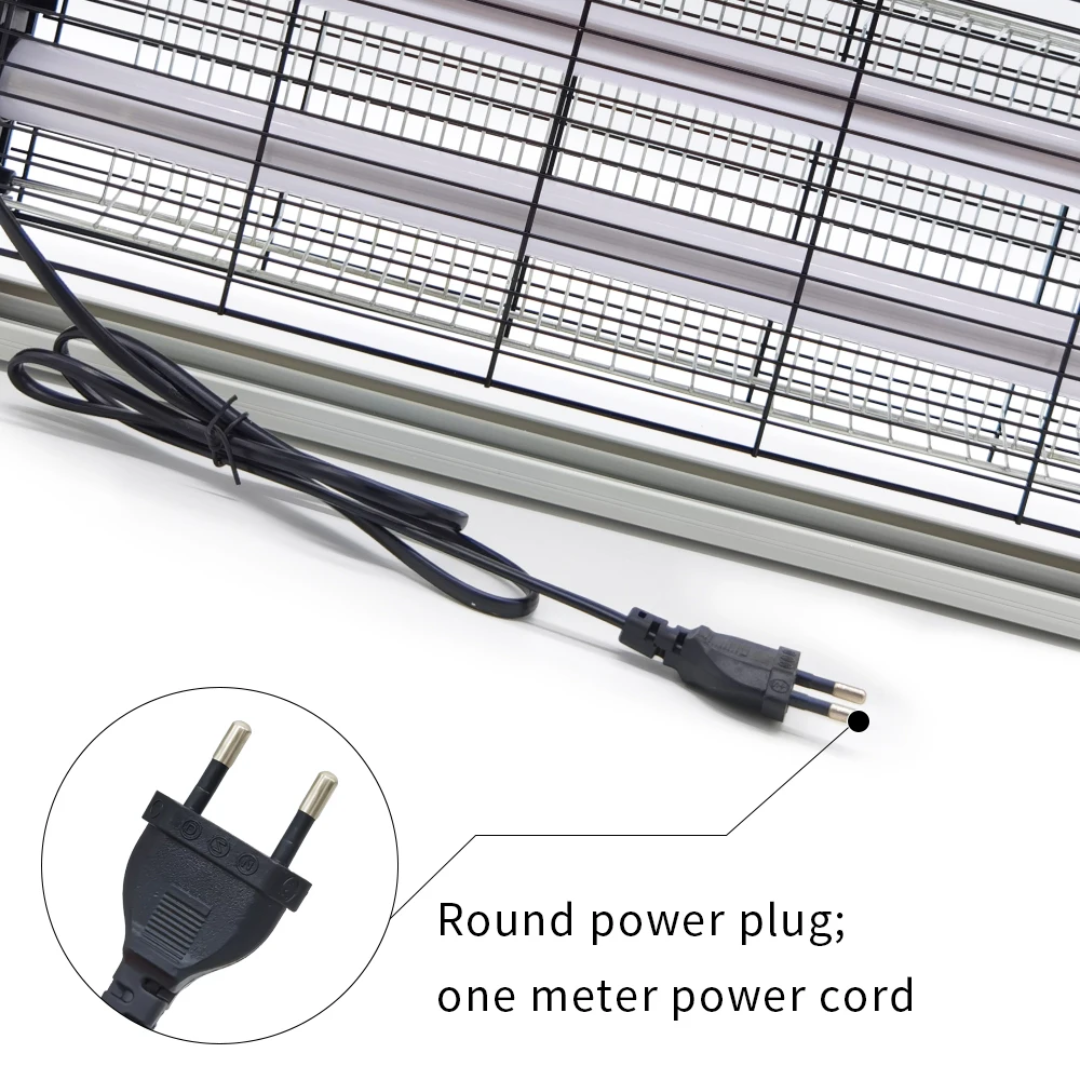 Zanzariera Elettrica LED F5010, 10W, Lampada Anti-Insetti, Colore Argento - BDIT ACCESSORI